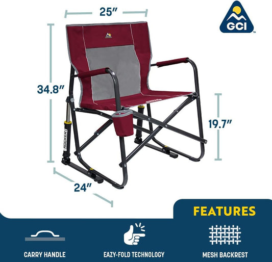 GCI OUTDOOR Freestyle Rocker Outdoor Rocking Chair with Beverage Holder