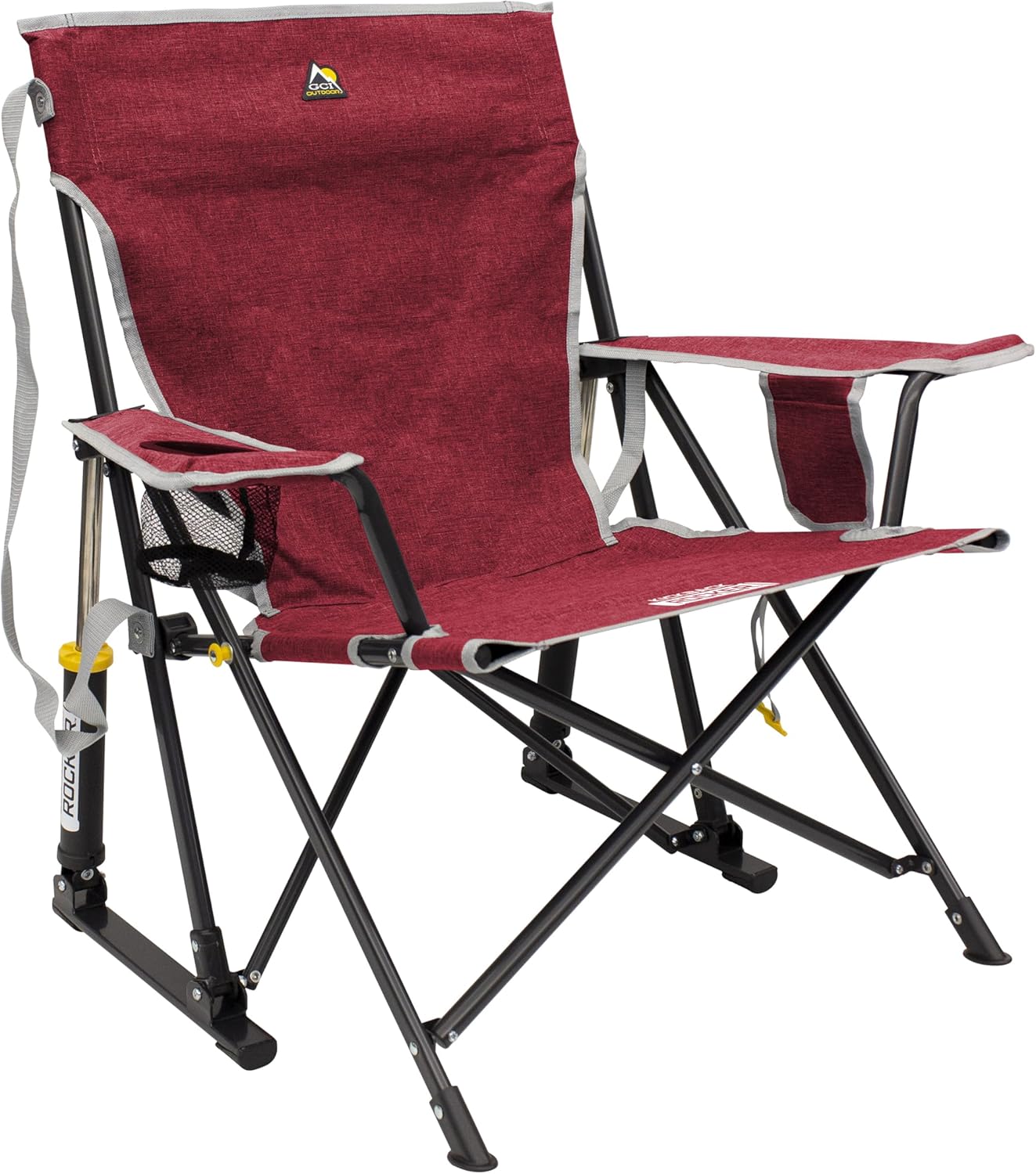 GCI OUTDOOR Kickback Rocker Outdoor Rocking Chair with Beverage Holder